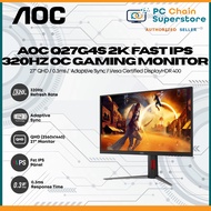 AOC Q27G4S 2K Fast IPS 320Hz OC Gaming Monitor - 27" QHD / 0.3ms / Adaptive Sync / Vesa Certified