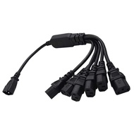 R* Flexible PDU C14 to 6xC13 Power Extension Cable Power Cord for Multiple Devices