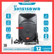 SPEAKER PORTABLE WIRELESS BARETONE BT3H1515BWR BT3H 1515BWR 15INCH ORI