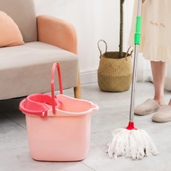S-T🔰Thickened Mop Bucket with Wheels Household Manual Squeeze Bucket Portable Mop Bucket Mop Plastic Rotating Twist Mop