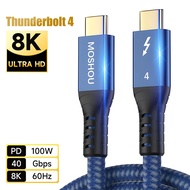 MOSHOU Thunderbolt 4 Cable 40Gbps Data Transfer PD100W Fast Charging Type C to USB C Cable for iPhone 15Pro/15ProMax MacBooks