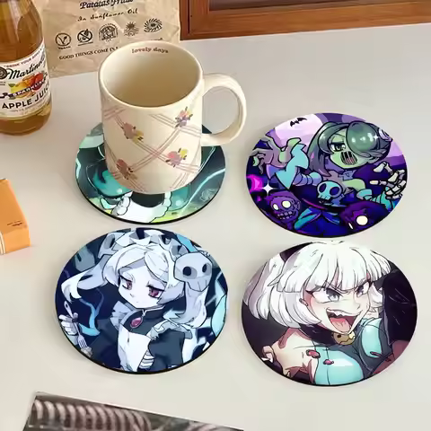 Game Skullgirls Round Wooden Coasters Suitable For Restaurants And Coffee Home Gift Choice Holidays