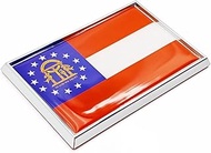 Perdecor Georgia Flag Sticker Emblem Decal Car Chrome Flags, 2 Pack, 3 x 2 inches