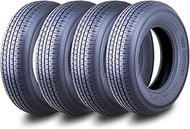 FREE COUNTRY Set 4 Premium Trailer Tires ST205/75R15 8PR Load Range D Radial w/Scuff Guard
