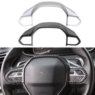 Steering Wheel Panel Cover Trim for Peugeot 208 2008 E2008 308 3008 408 5008 2020+ Carbon Fiber / Pa