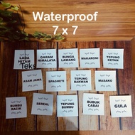 WATERPROOF KITCHEN SPICE STICKER 7x7 CM