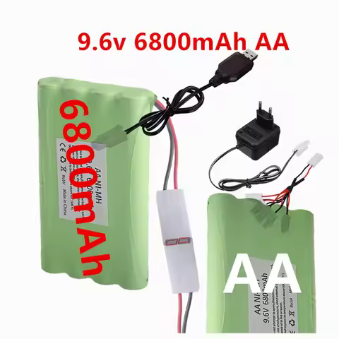 NI-MH 9.6V 6800mah AA rechargeable Battery for RC car Trains Trucks Tanks boats Electric toys spare 