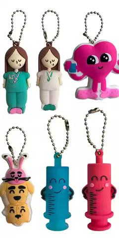 Ampoule Bottle Opener Keychain Syringe-Shaped Cutter Nurse Doctor Ampoule Bottle Opener Aid Medicati