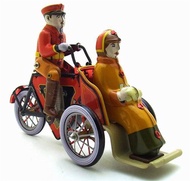 sale Vintage Retro Human tricycle Tin toys Classic Clockwork Wind Up tricycle Tin Toy For Adult Kids