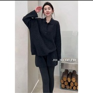 WE2E Nine Nine Nine 2025 Winter Minimalist Three-Dimensional Vertical Pit Strip POLO Collar Slimmer 