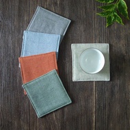 11*11cm Cotton linen coaster teacup coasters Kung Fu coaster
