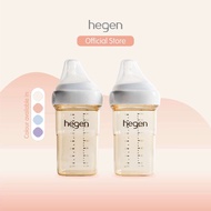 Hegen PCTO 240ml/8oz Feeding Bottle PPSU, 2-Pack with Medium Flow Teats (3 to 6 months)