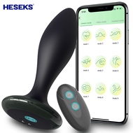 HESEKS Bluetooth APP Anal Butt Plug Vibrator  Gay Wireless Control Prostate Massager Bullet Butt Plug Sex Toys for Women Men