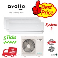 Singapore Avolta Inverter Aircon with UPGRADED 28000* Btu Condenser System 3 , 5 Ticks Energy Saving