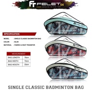Felet Single Classic Badminton Racket Single Zip Badminton Bag