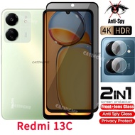13C Redmi แก้วแบบเทมเปอร์กันสายลับส่วนตัว2023ฟิล์มติดกระจกเพื่อความเป็นส่วนตัวป้องกันการมองฟิล์มกันร
