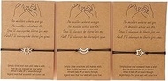 BFF Friendship Bracelets Gift for 3 Sun Moon Star Pinky Promise Bracelets Best Friend Christmas Birt