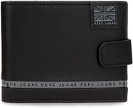 Joumma Bags Tape Horizontal Purse with Click Closure, Black, 11 x 8.5 x 1 cm, Leather by Joumma Bags