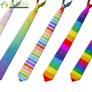 SUVE Shirt Neckties, Rainbow Colorful Striped Tie, Fashion Personality Men Accessories Gay