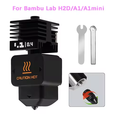 Hotend For Bambu Lab P2S H2C/H2D/H2S Replaceabl Nozzle Hot End Hardened Steel Nozzle 0.2/0.4/0.6/0.8