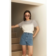 maison KEEPS Pacific Knitted Tops เสื้อไหมพรม คอกลม ปักโลโก้ maison