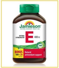JAMIESON 健美生維生素E軟膠囊120粒 VITAMIN E 400 IU 120 SOFTGELS