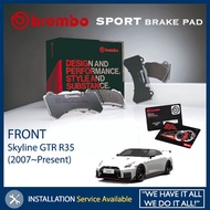 Nissan Skyline GTR R35 650ºC BREMBO Racing Brake Pad HP2000 Sport Performance (FRONT / DEPAN)
