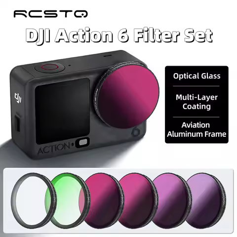 RCSTQ ND/PL Filter Set For DJI Osmo Action6 CPL UV ND8/16/32/64 PL Neutral Density Polarizing Action