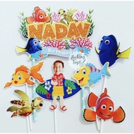 Nemo Dori Ikan / Hiasan Laut Cake Topper Birthday / Hiasan Ulang Tahun