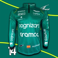 F1 Cognizant Team Long Sleeve Shirt Formula One FM0078 Fernando Alonso 14 Model Size S-5XL