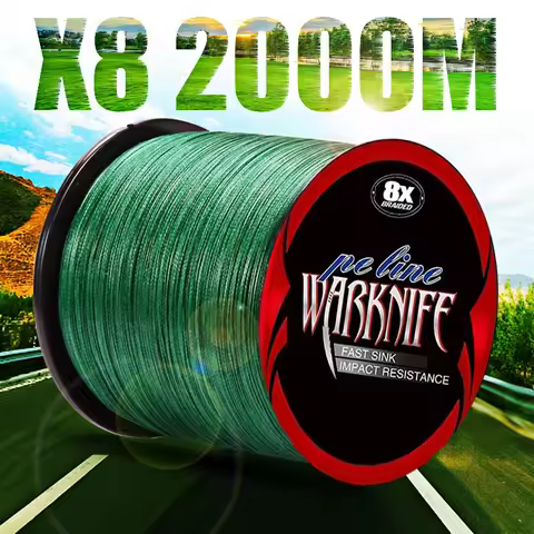 Warknife Japan 8 Strands 2000M PE Multifilamet Braided Fishing Line 6-300LB Fishing Wire 8X PE Braid