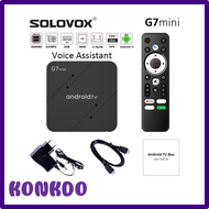[KONKDO] SOLOVOX G7mini Android 11 TV Box S905W2 featuring 2G 16G WiFi Bluetooth Voice Assistant and