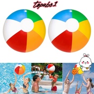 TOPABC1 Inflatable Beach Ball, Big PVC Rainbow Beach Ball, Swimming Pool Toy 40cm Colourful 30cm Inflatable Pool Ball Kids