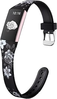 Keponew Floral Bands Compatible with Fitbit Charge 4 / Charge 3 / Charge 3 SE for Women Men, Small Large