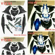 Y15 Y15ZR Y YSUKU V1 V2 Body Cover Set Black Hitam Yamaha HLY no Sticker