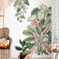 Small Fresh Plant Leaf Waterproof Wall Sticker Bedroom Living Room Background Wall Decoration Painti