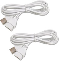 2 Pack USB Extension Cable White 5Ft 2Pin 20AWG USB Male to Female Extension Cord for USB Desk Fan, 