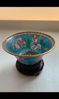 景泰藍透明碗掐絲珐琅擺件