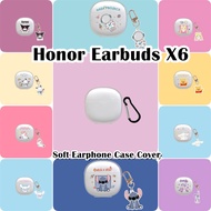 READY STOCKFor Honor Earbuds X6 Case Earphone Case Cartoon Anime Pattern Soft Silicone Casing
