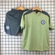 Quần Áo Bóng Đá CLB Chelsea Màu Xanh Lục HOT Vải Mè Cao Cấp - FREE IN ẤN