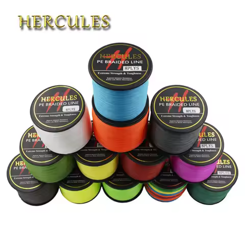 Hercules 8 Strands 1000M PE Braided Fishing Line Tresse Pêche Saltwater Fishing Weave Superior Extre