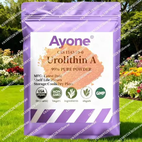 Customized 50g-1000g 99% Urolithin A Powder Uro-A Aluminum Foil Bag Packing for Global Distributors