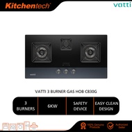 Vatti 3 Burner Gas Hob C830G 6kw C830G 3 Burner Gas Hob Safety Device Easy Clear Design 99 Minutes T