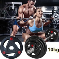 【ส่งจากกรุงเทพฯ 】แผ่นน้ำหนัก ดัมเบล บาร์เบล Weight Plate 10 KG. รุ่น Q302