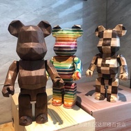 Trendy Play bearbrick 400% kubrick bear Wooden Lucky Cat mmj Prosperity kaws Fujiwara Hiroshi Lightning Box Trendy Game Decoration Gift