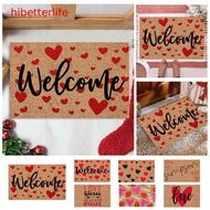^hibetterlife^ Valentine's Day Floor Mats Holiday Mats Welcome Door Mats Polyester Door Mats