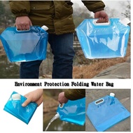 Foldable Water Storage Container Outdoor Sports Camping Water Bags 1 set (5L+10L)