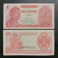 Uang Kertas Mahar Nikah 1 Rupiah Sudirman Tahun 1968 (Gress/Baru)