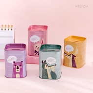 KISSCA Cash Box High-Capacity Giraffe Animal Tinplate Lovely Toy Cash Cabinet Save Money Money Box