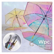 【Direct from Japan】Wpc. Vinyl Umbrella Piping Shiny Pink Long Umbrella 60cm Ladies Large Sparkling A